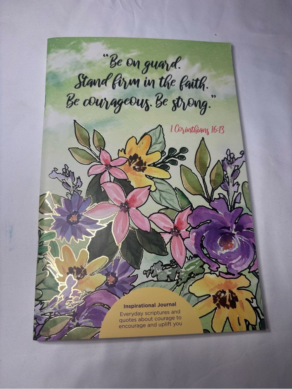 New Floral Inspirational Journal - Green, Purple, Pink, Yellow